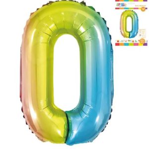 GLOBO METAL MULTICOLOR N°0 40 CM