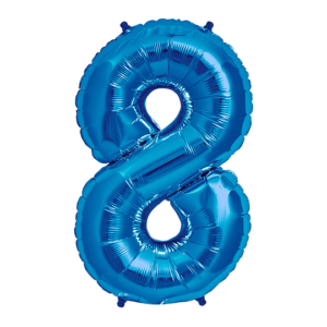 GLOBO FOIL NRO 8 AZUL 81CM