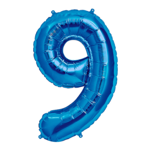 GLOBO FOIL NRO 9 AZUL 81CM