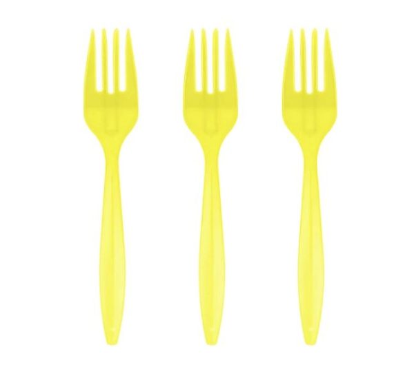 TENEDOR AMARILLO X20 UN