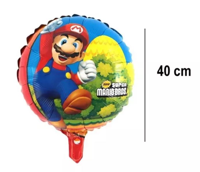 Globo Mario Bros Cuadrado 18″