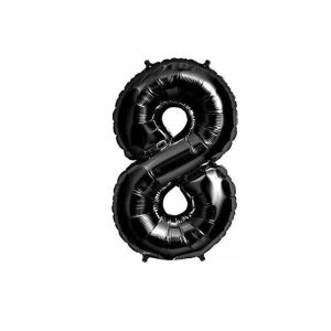 GLOBO FOIL NEGRO N8 81CM