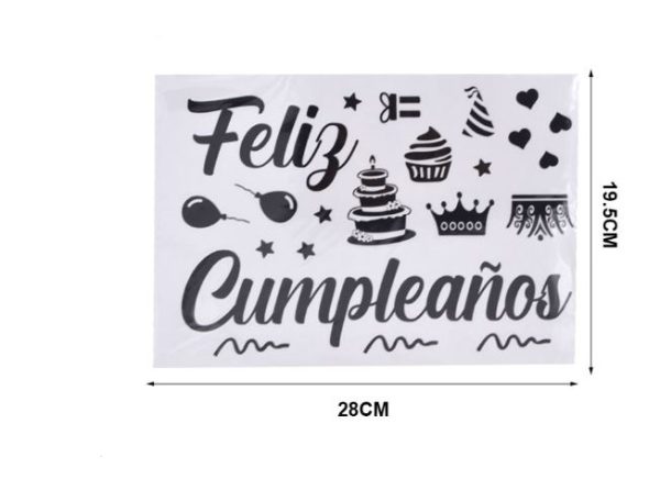 VINILO NEGRO FELIZ CUMPLEAÑOS