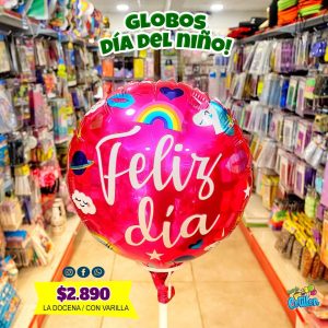 DOCENA GLOBO 10" FELIZ DIA