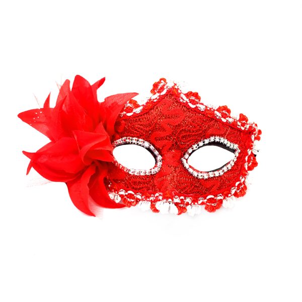 ANTIFAZ VENECIANO FLOR ROJO X1