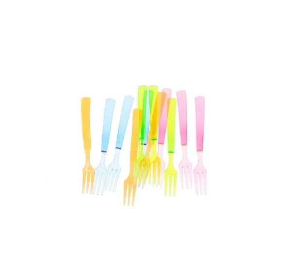 MINI TENEDOR COLORES X12