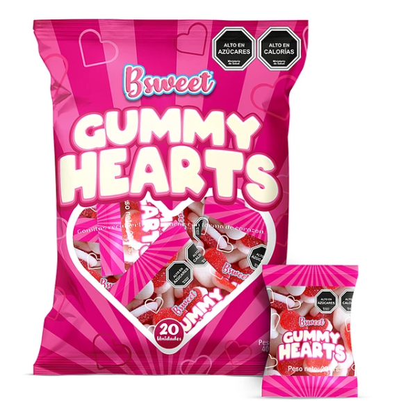 Gomitas Bsweet- Gummy Hearts 20 Uni