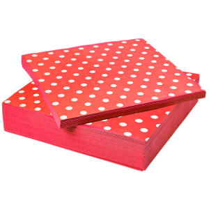 SERVILLETAS PUNTOS ROJO X20