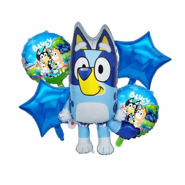 SET GLOBOS BLUEY X5